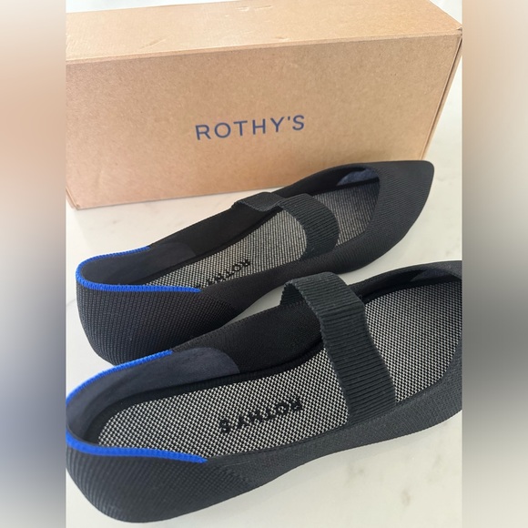 NIB Rothy’s The Point Toe Black Mary Jane - 12 - Picture 5 of 11